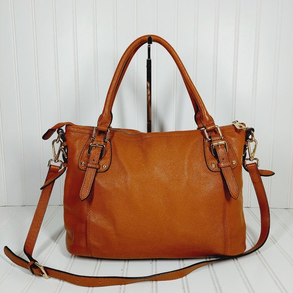 Kattee Bags Kattee Soft Pebbled Leather Tote Shoulder Bag Purse